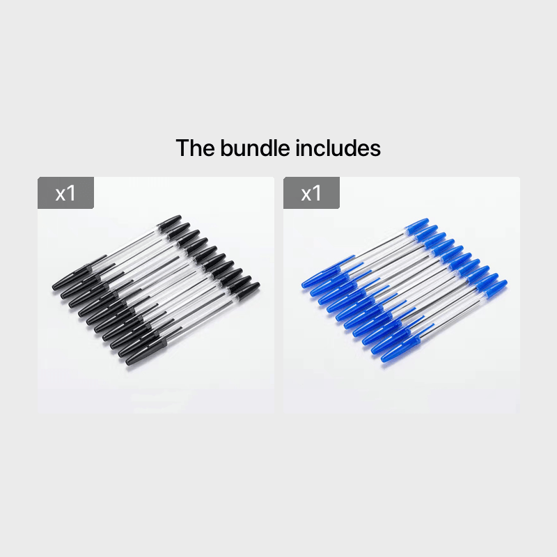 Set of 10 Multicolor 0.7mm Ballpoint Pens for Teens and Adults