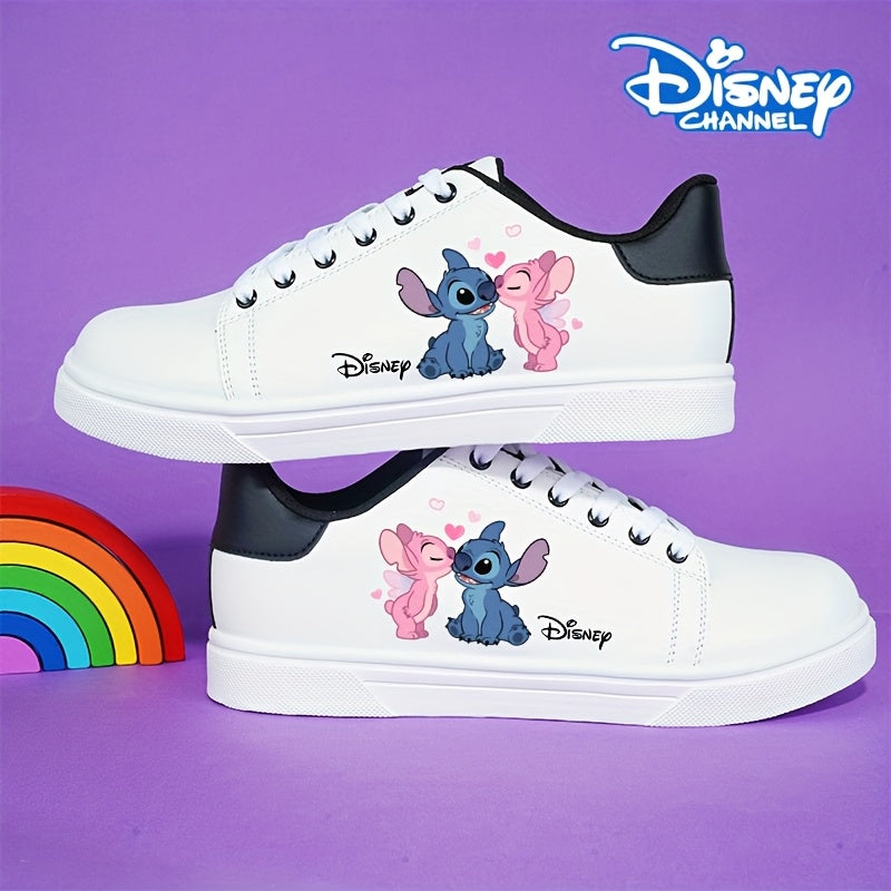 Unisex Casual Canvas Sneakers Low-Top Shoes Cartoon Kissing Heart Design