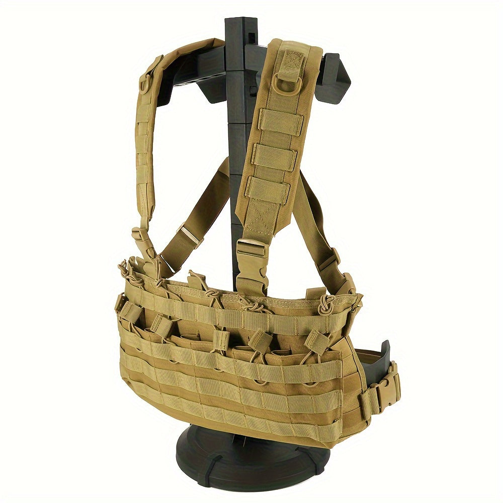 Durable Nylon Chest Rig with MOLLE Pouch for Hunting and Airsoft