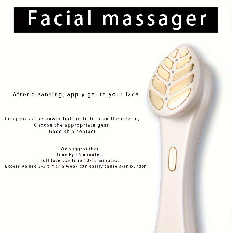 USB Rechargeable Facial and Eye Massage Device for Dark Circles Reduction