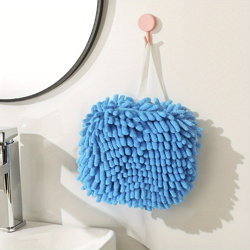 Chenille Hand Towels Quick Dry Absorbent with Hanging Loop for Bathroom Kitchen