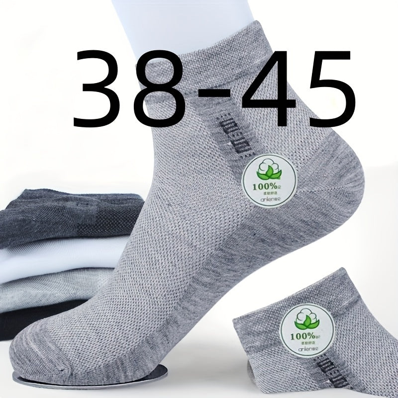 Men's Summer Socks 3 Pairs Breathable Anti-Odor Sweat-Absorbing Cotton