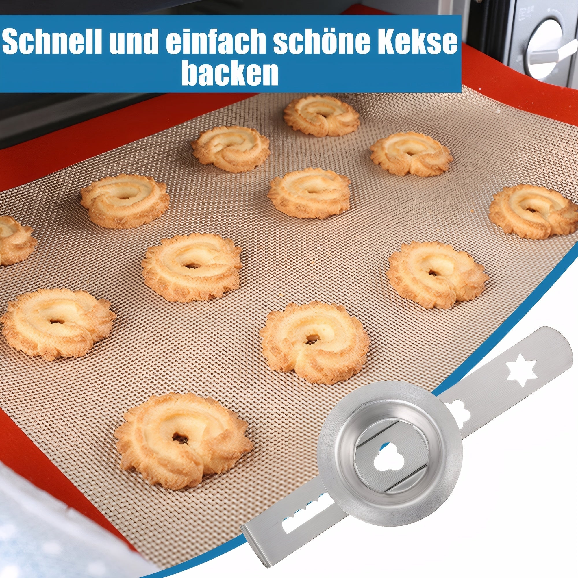 Naychali po'latdan yasalgan pechene kesgichlar to'plami, 3 xil shaklda: Yulduz, Yurak va Doira - Yaratkansiz pishirish uchun mukammal, Rojdestvo pechene va pizza uchun ideal - Oziq-ovqat xavfsizligi uchun mo'ljallangan xamir qo'shimchalari bilan birga.