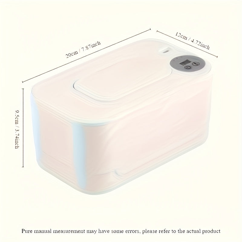 USB Heated Wet Wipe Dispenser Travel Portable Moisturizing White Multi-Functional
