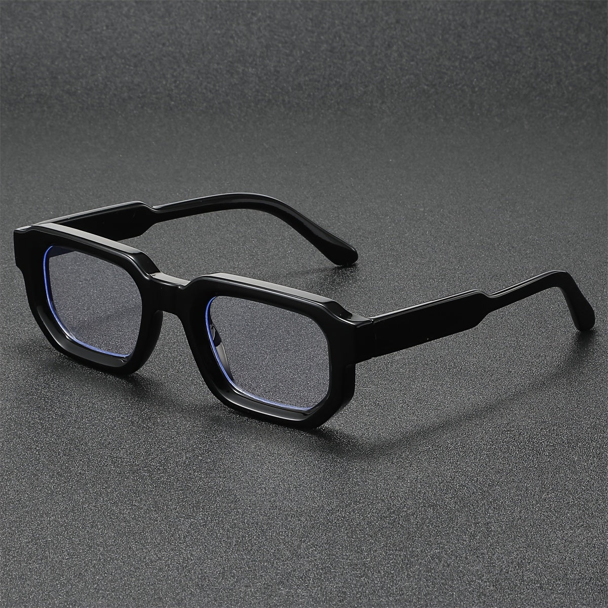 Квадратные солнцезащитные очки для мужчин, черная поликарбонатная оправа, модные очки