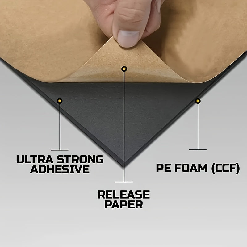 5pcs Car RV Soundproofing Foam Insulation Pads Noise Reduction Vibration Damping