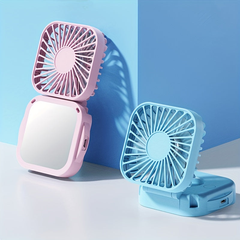Mini egiluvchan bo'yin ventilyatori va makiyaj oynasi - bu tashqi foydalanish uchun mo'ljallangan portativ USB zaryadlanadigan qo'l ventilyatori. Ushbu ijodiy stol ventilyatori moslashtirilgan qulaylik uchun 3 tezlik sozlamasini taklif etadi.