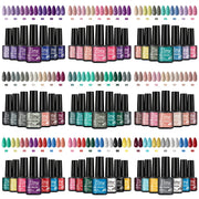 7-Piece Nail Gel Polish Set Long-Lasting UV Color Glitter Sparkling Manicure