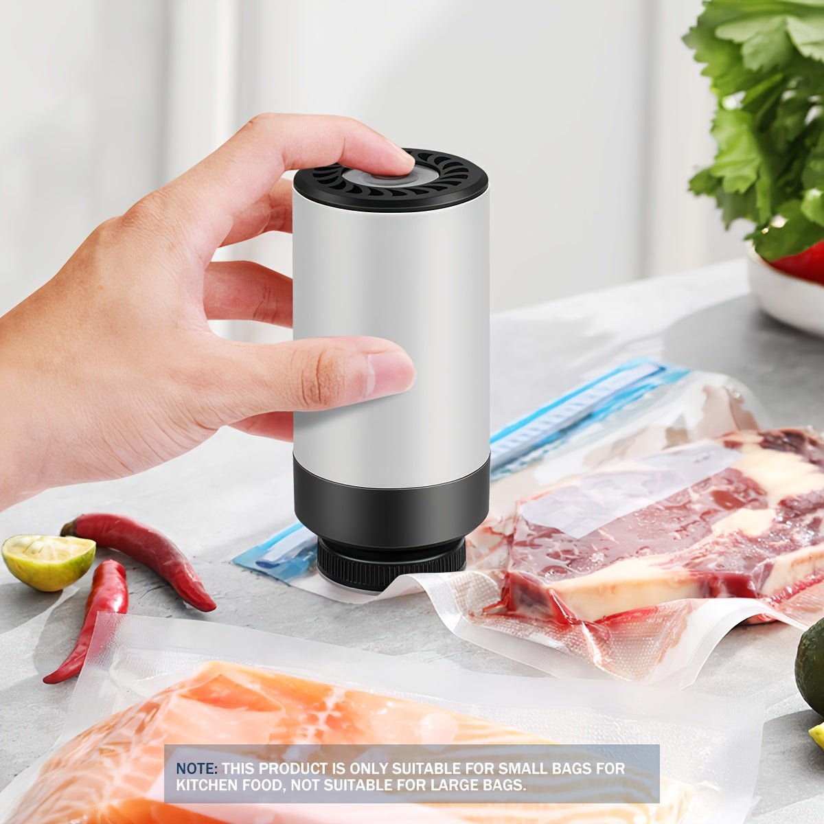 Portable Handheld Sealer with Air Pump and USB Charging for Kitchen and Outdoor Use