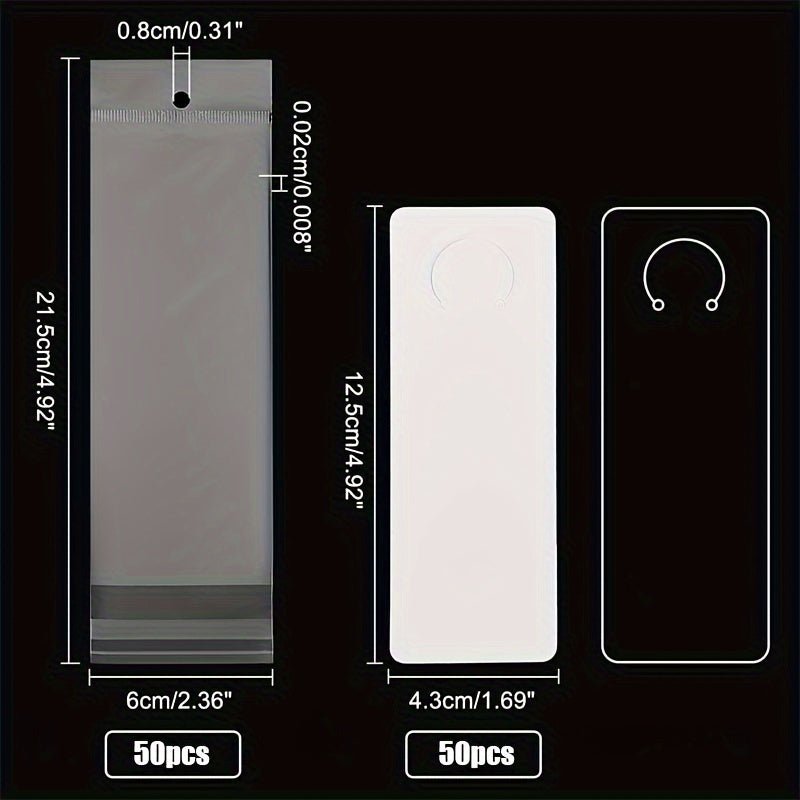 Набор из 100 белых держателей для дисплейных карточек для изготовления украшений и проектов своими руками