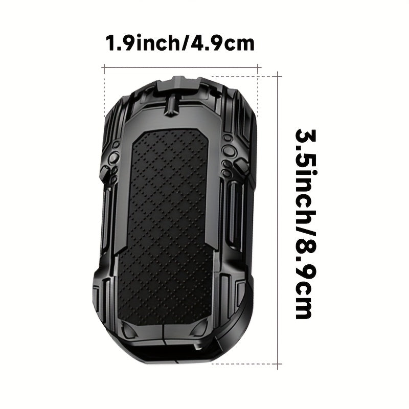 Universal Zinc Alloy Car Key Fob Remote Start Panic Alarm Black Gray 4 Buttons