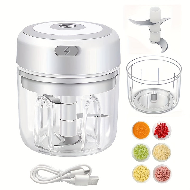 Qayta to'ldiriladigan elektr sarimsoq maydalagich oziq-ovqat protsessori yuqori tezlikdagi blender oshxona anjomlari