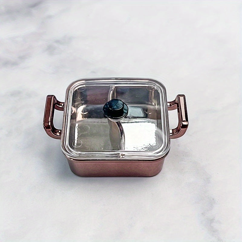 Small PVC Hot Pot Container with Dual Flavors and Electroplated Durability