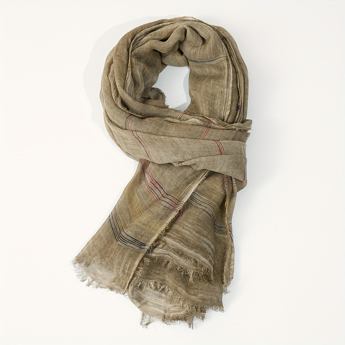 Men's Stylish Striped Scarf Made with 100% Rayon for All Seasons European Design