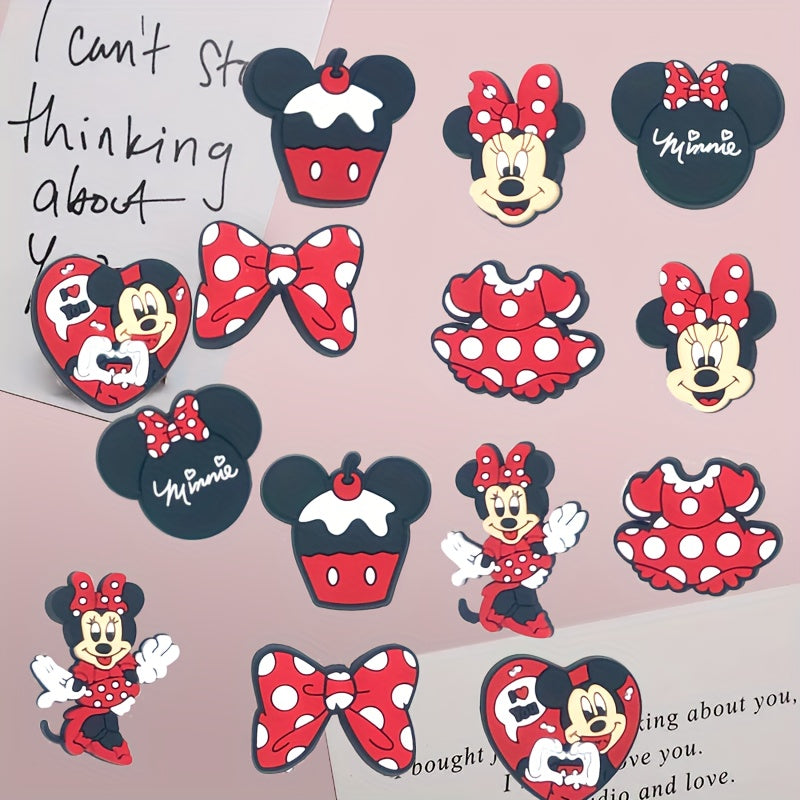 Unisex Shoe Charms Set 14 Pcs Cartoon Mickey Minnie Buckles Accessories