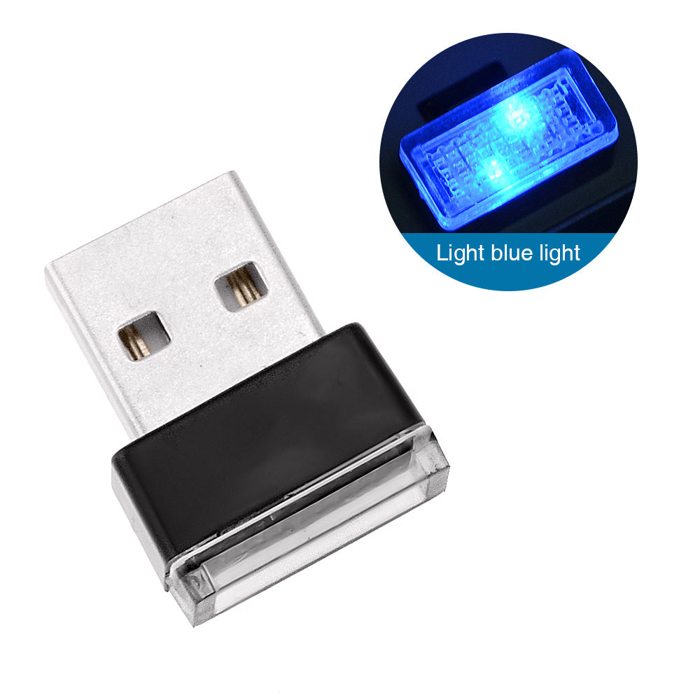 Mini USB LED Car Interior Light ABS Material 7 Color Options Ambient Neon