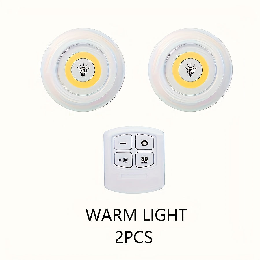 Juego de 6 luces LED inalámbricas para armario con control remoto para armario y cocina blanco