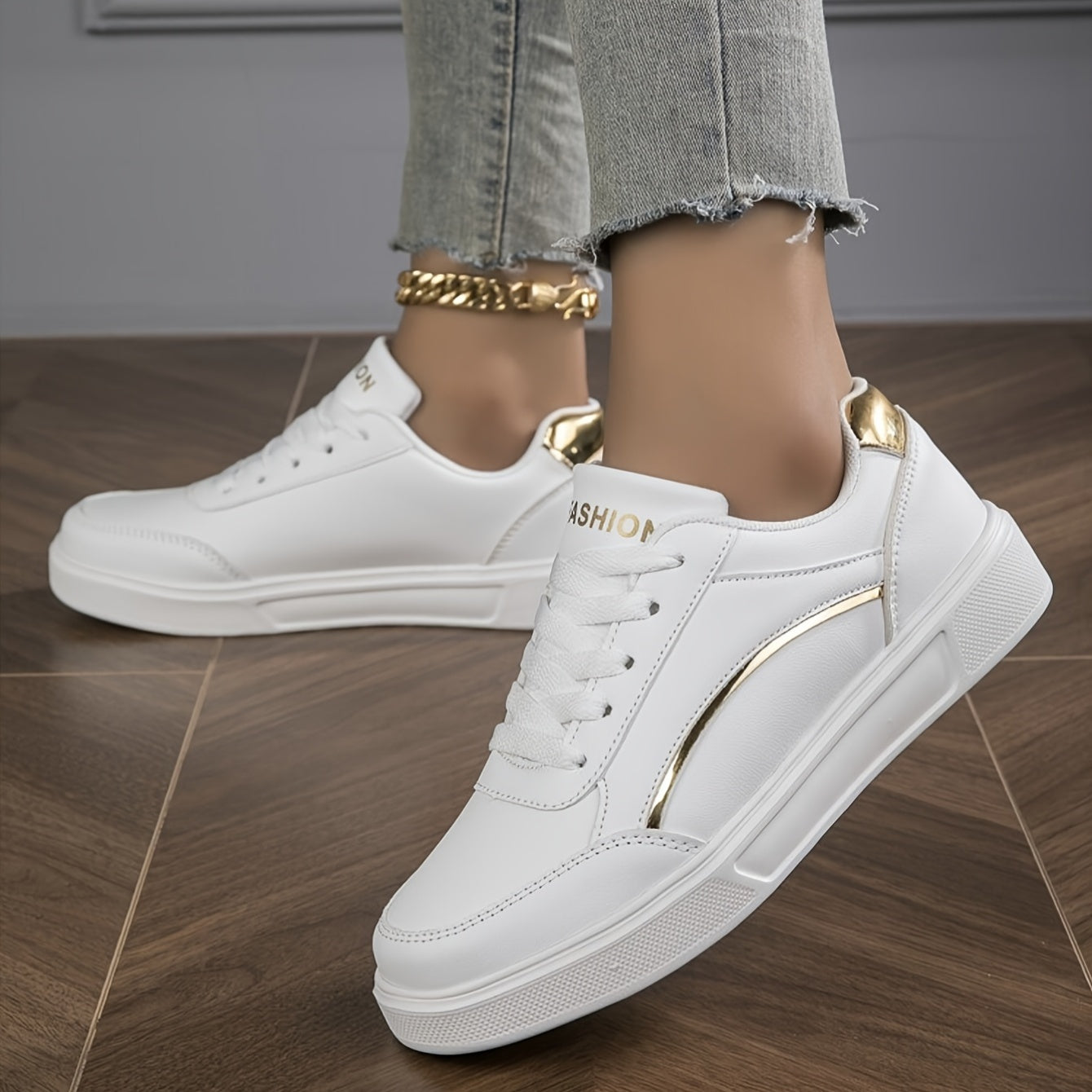 Women's Microfiber Lace-Up Sneakers with Breathable Mesh and Lightweight PHYLON Sole