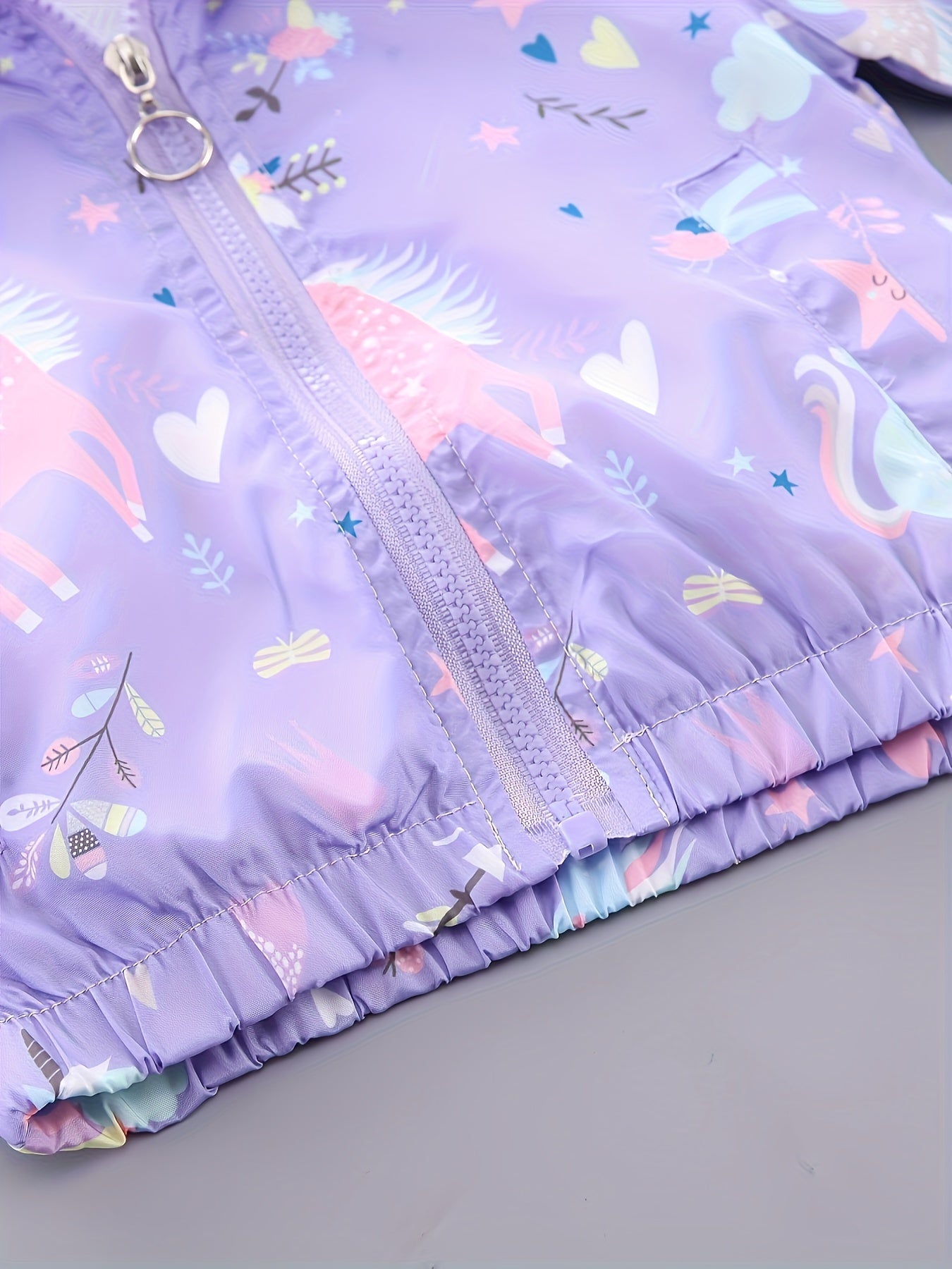 Детская полиэстеровая толстовка с капюшоном с рисунком мультяшного рогатого коня и цветов для девочек до 12 лет