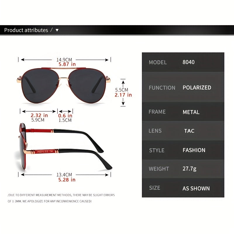 Large Frame Polarized Fashion Glasses for Sports Cycling Travel Fishing Driving