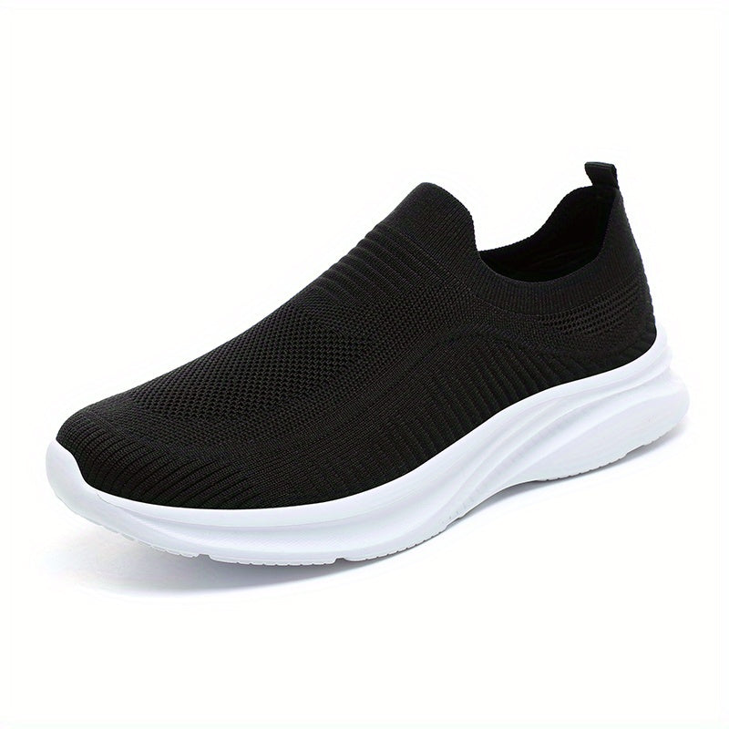 Men's Lightweight Breathable Fabric Slip-On Sneakers for Casual Walking