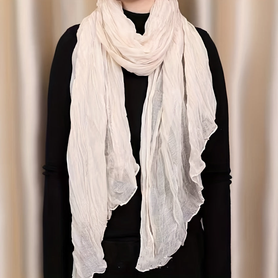 Ayollar uchun toʻliq rangli jun shalvar, qulay, katta toʻqilgan sharf, kuz-qish mavsumiga moʻljallangan, zamonaviy