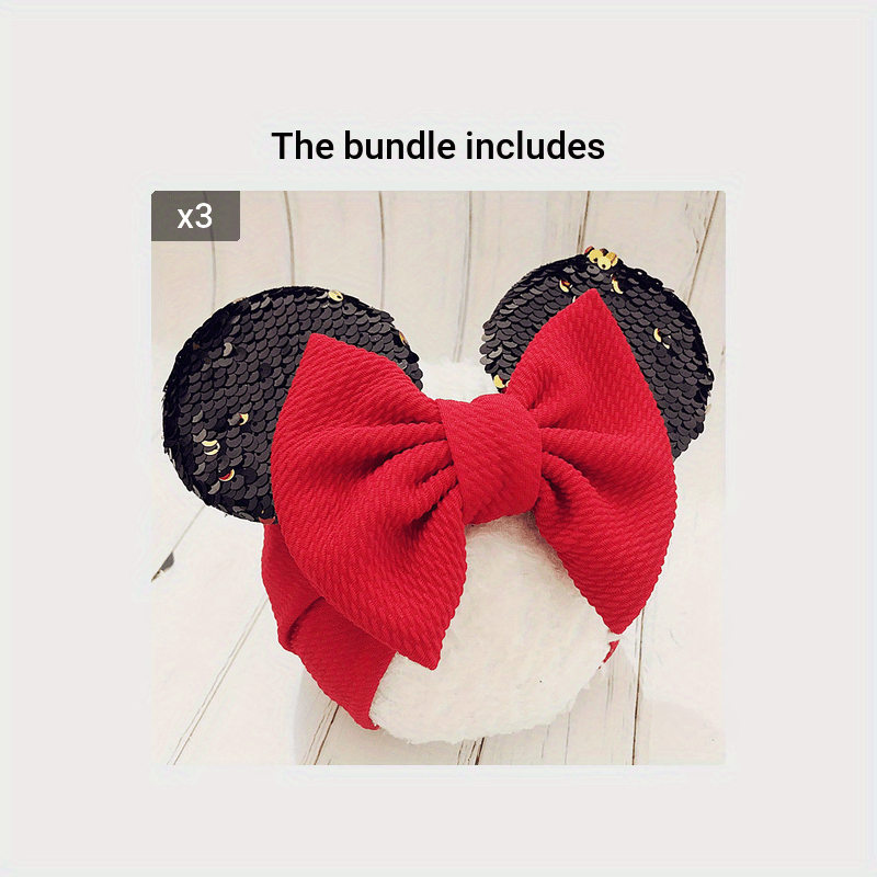 Accesorio de disfraz para niños, turbante con lazo de lentejuelas, diseño de lunares, poliéster