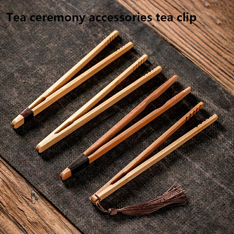 Bambuk choy klipi, karbonizatsiya qilingan nashr, choy uchun tongs, sovg‘a va choy marosimi uchun