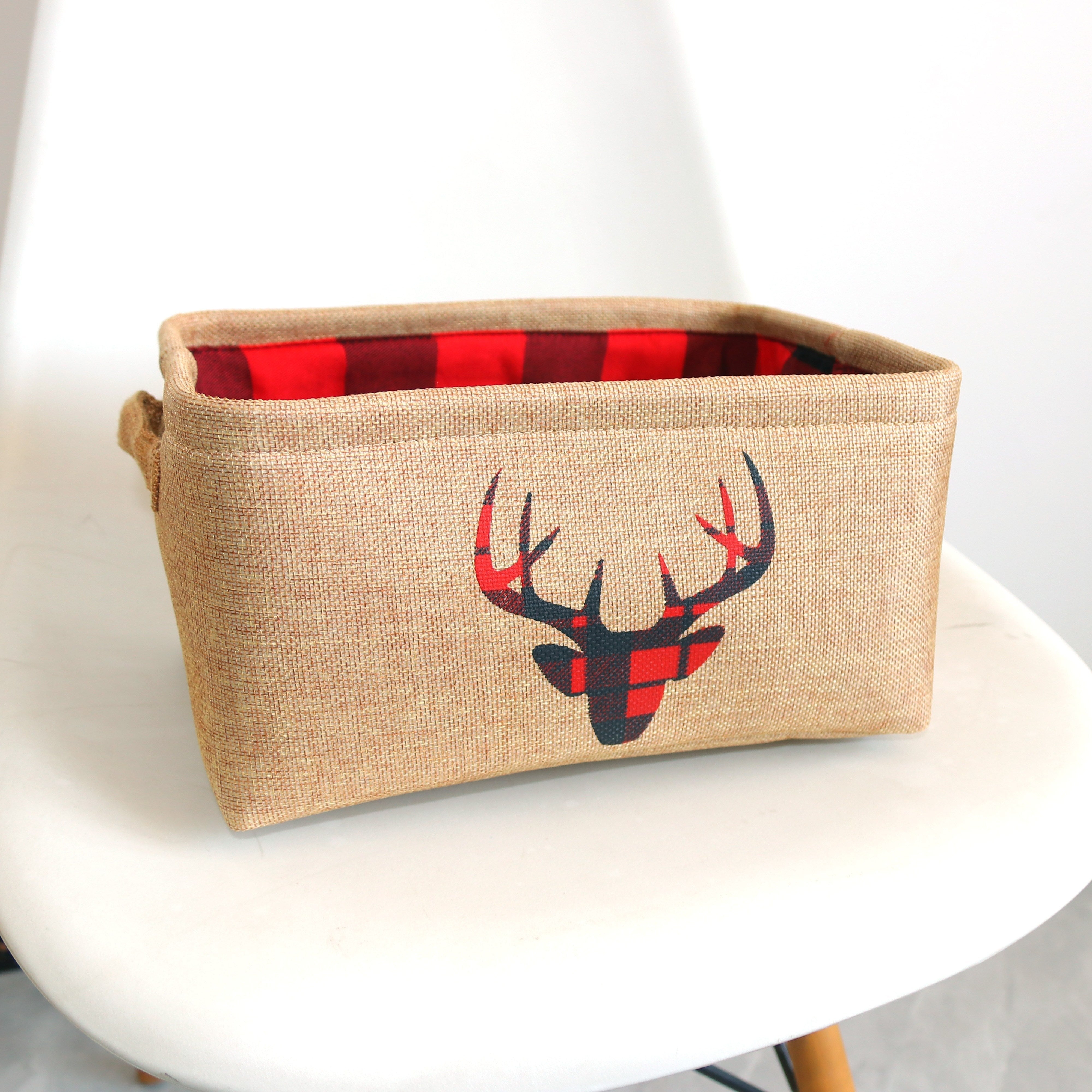 Rojdestvo kiyigi uchun oson yigʻiladigan, jingle kalitlari bilan taqdim etilgan qorqizlar saqlash savati, bayram sovgʻalari, o‘yinchoqlar