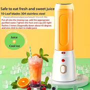 Portable Electric Juicer Set with Dual Cups Rechargeable USB for Travel and Home
