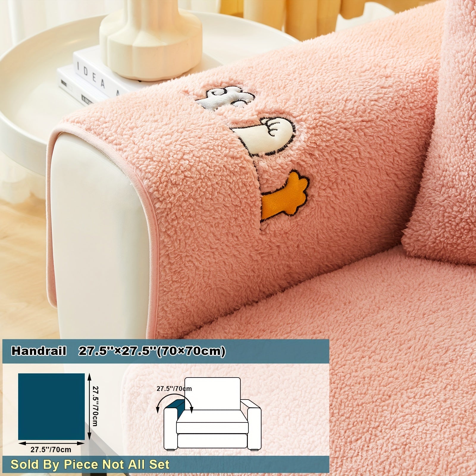 Плюшевый чехол на диван Sherpa, противоскользящий, защитный чехол для мебели для домашних животных для гостиной