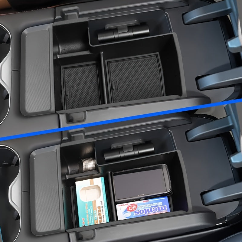 Right-Hand Drive Center Console Storage Box ABS Plastic for Seat Belt Buckle, Middle Armrest