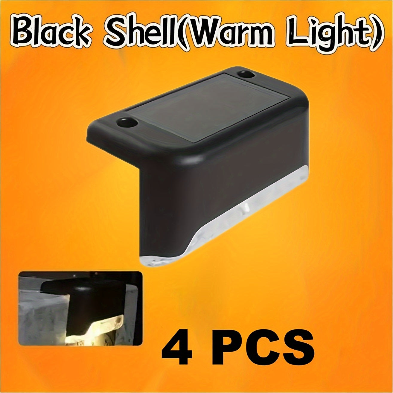 Lámparas solares LED de paso de 16/12/4 piezas para exteriores, para escaleras, caminos, resistentes al agua IPX-4