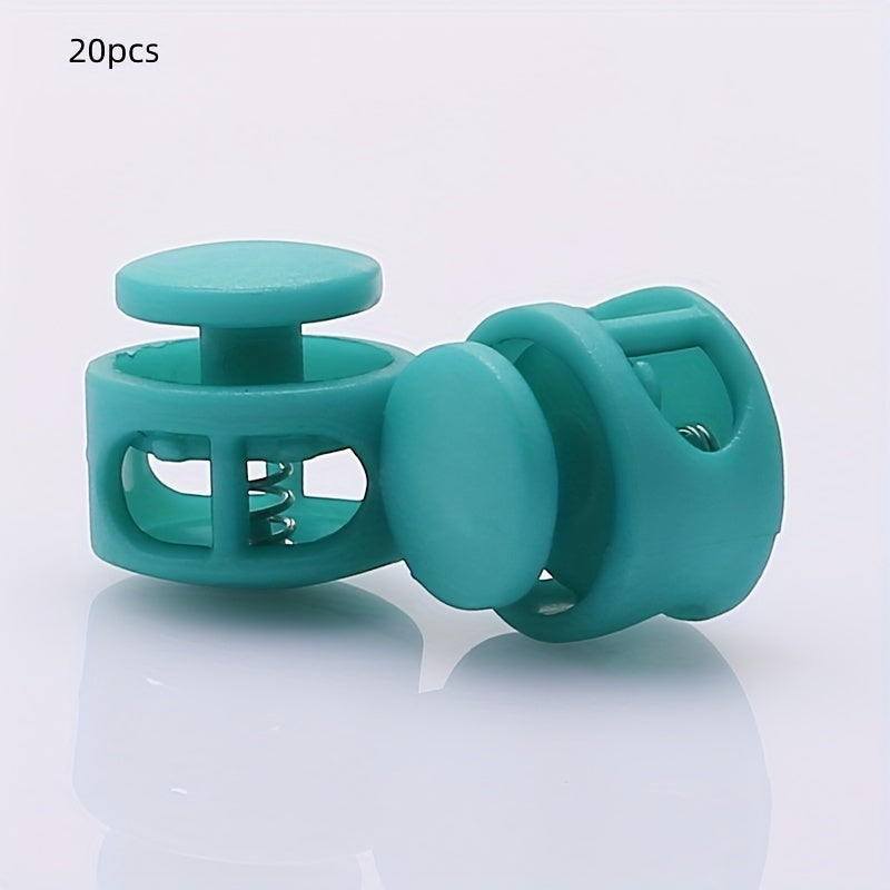 20 Pcs Color Nylon Spring Buckles for Shoes Luggage-Adjustable Buckles