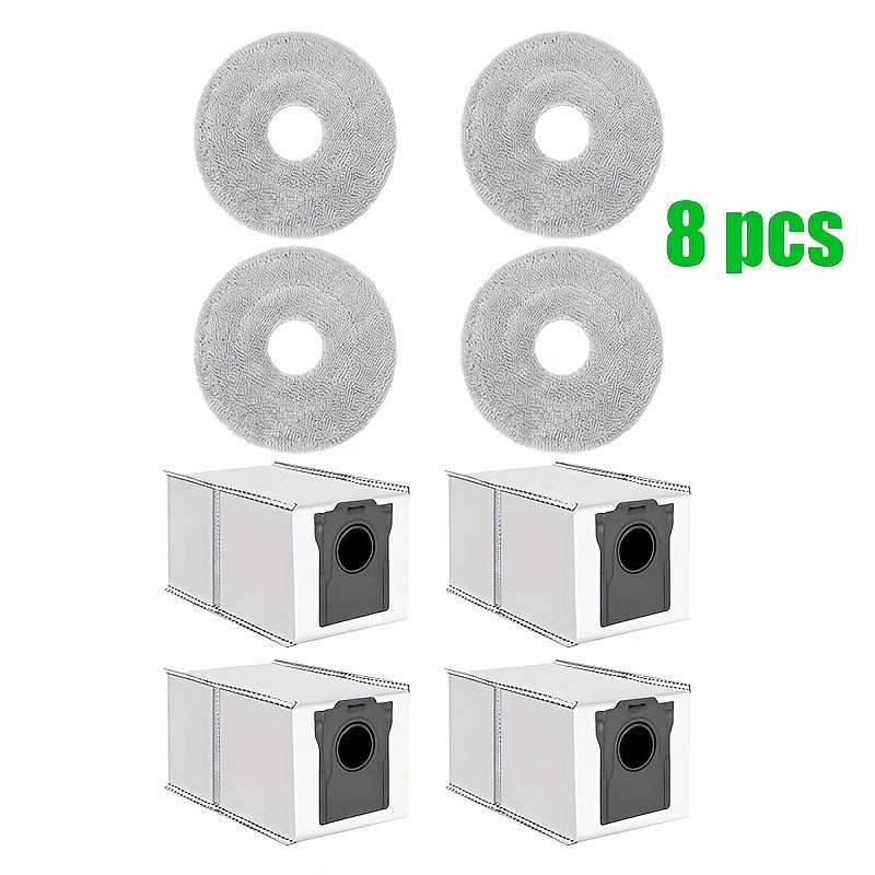 Replacement Dust Bags and Mop Cloths for Robotic Vacuum Cleaners