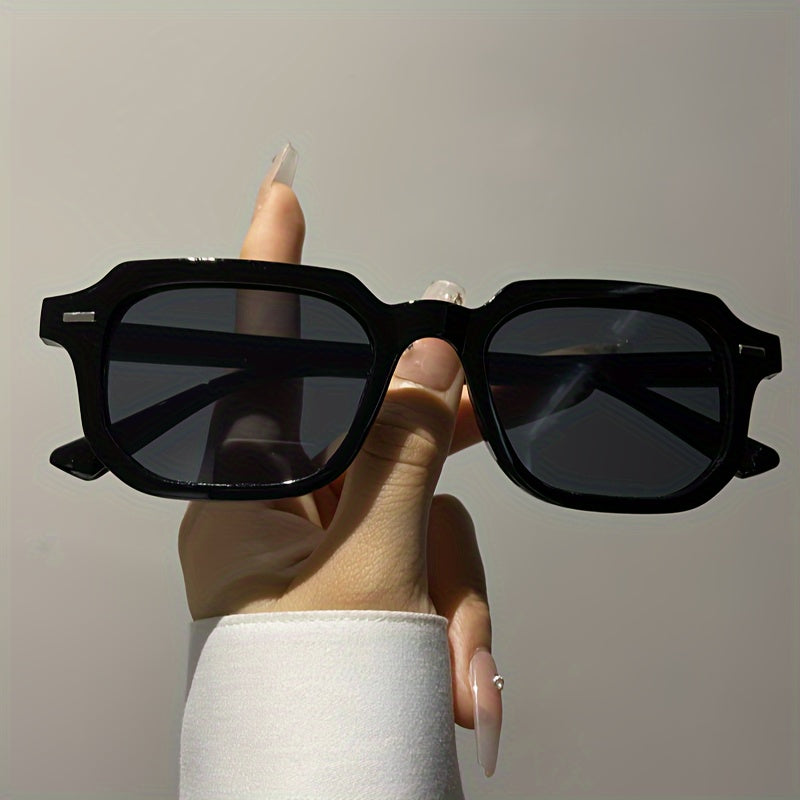 Gafas de sol para mujer estilo rectangular, accesorios casuales para playa y viajes