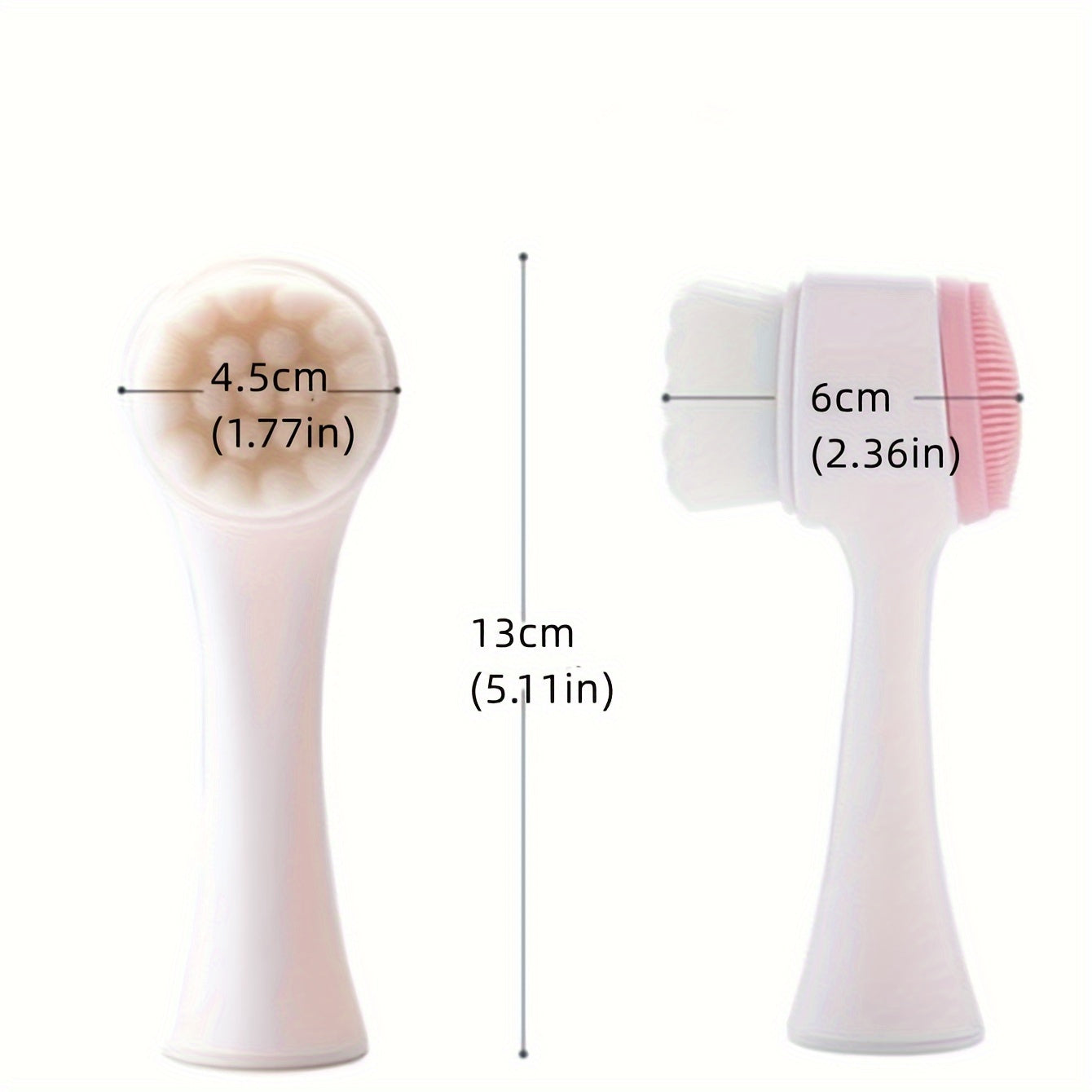 Unisex Silicone Cleaning Brush Double-Sided Exfoliating Pore Cleaner