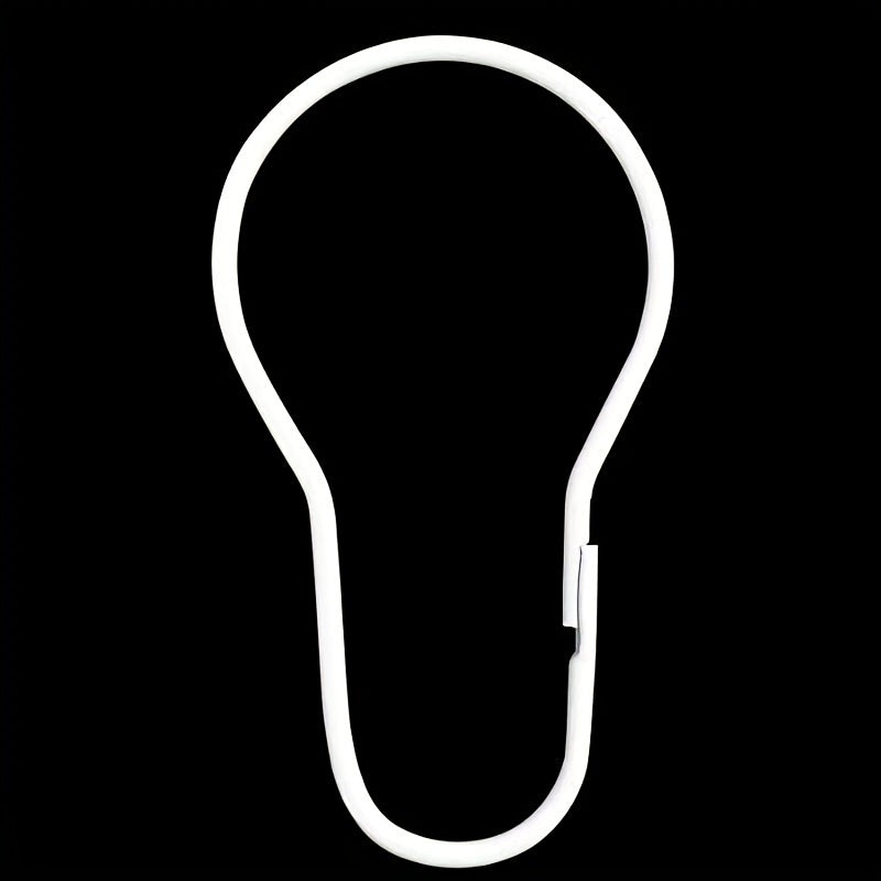 12-упаковка чугунных крючков для штор в хроме, черном и белом цветах для занавесок в ванной и на кухне.