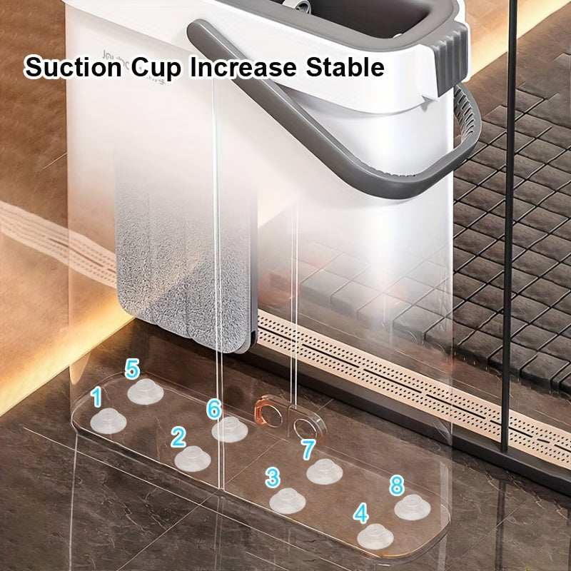 Set de mopa plana versátil con cubo y escurridor para suelos, paredes y coches