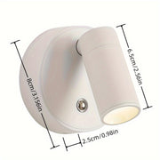 360° Rotating LED Night Light with Touch Control USB Rechargeable Magnetic Adjustable Brightness for Bedroom