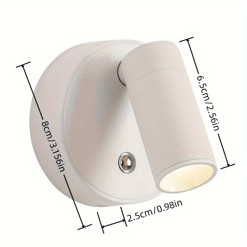 360° Rotating LED Night Light with Touch Control USB Rechargeable Magnetic Adjustable Brightness for Bedroom