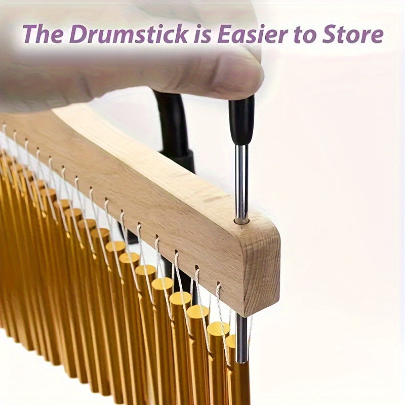 Set de campanas de viento de aluminio de 36 tonos con soporte y mazo para actuaciones musicales