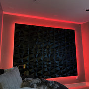 10 Pieces 30x30cm 3D PVC Wall Panels with Diamond Texture Water Flame Resistant Easy to Clean for Living Room Bedroom Decor