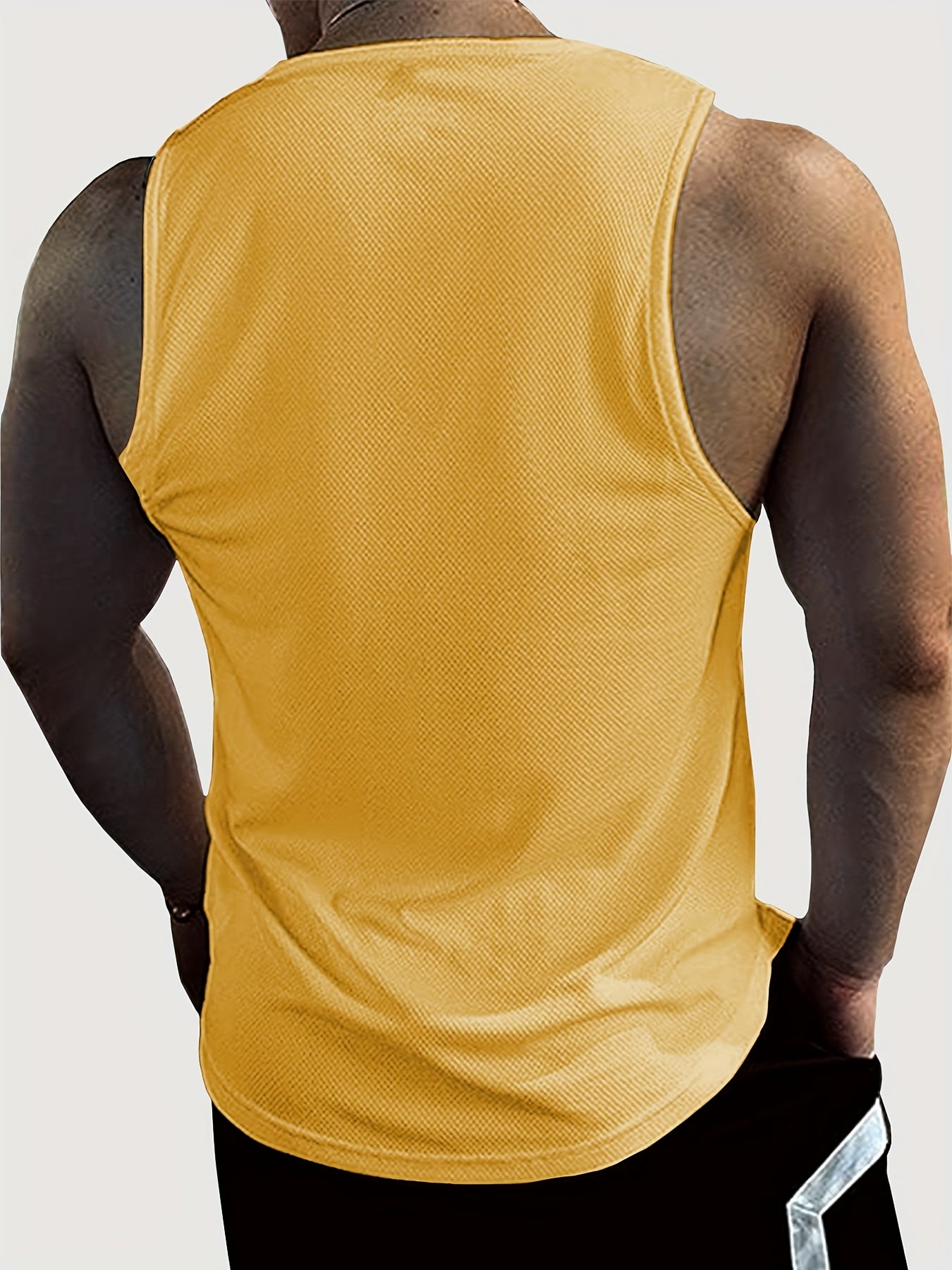 Erkaklar uchun 7 ta to'plam, kattalar o'lchamidagi mushak sport tanki, tez quriydigan, yumshoq bo'yin, odatdagi moslashuv, to'qilgan mato, bir xil rang, biroz cho'ziladigan - sport faol kiyimlari