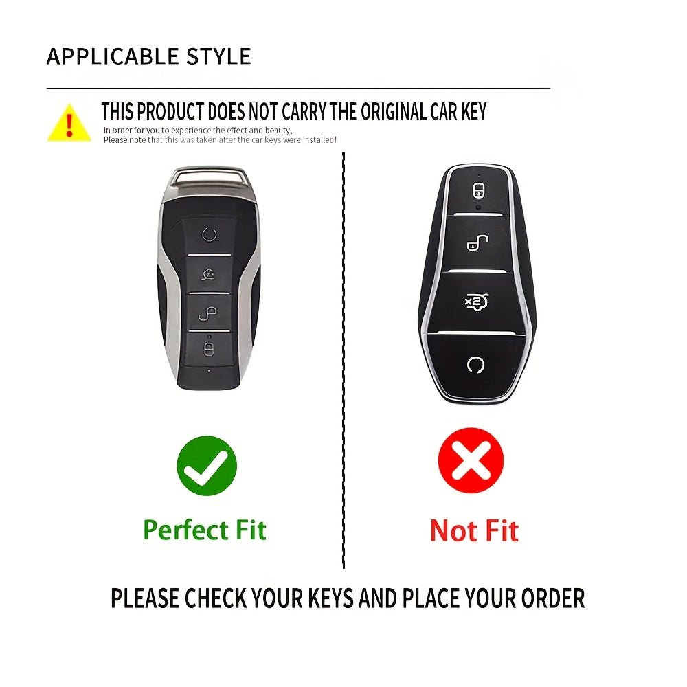 Universal TPU Key Fob Cover for Car Remote Protective Case Transparent Black