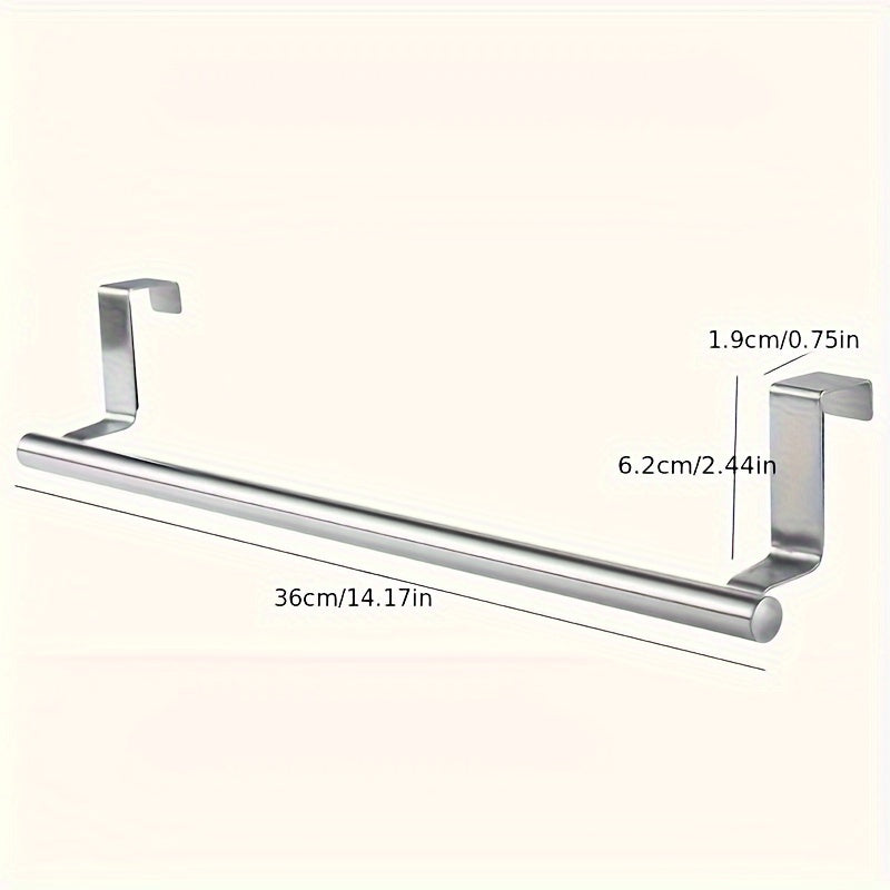 Stainless Steel Towel Hanger Rack for Kitchen Cabinet Door Storage