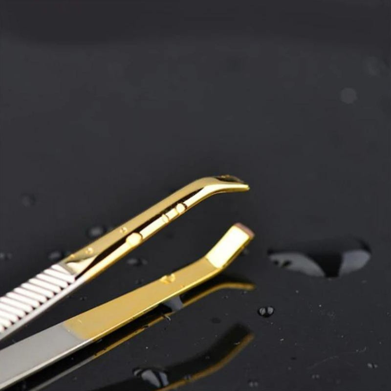 Женские пинцеты для бровей из нержавеющей стали с наклонным концом для удаления волос