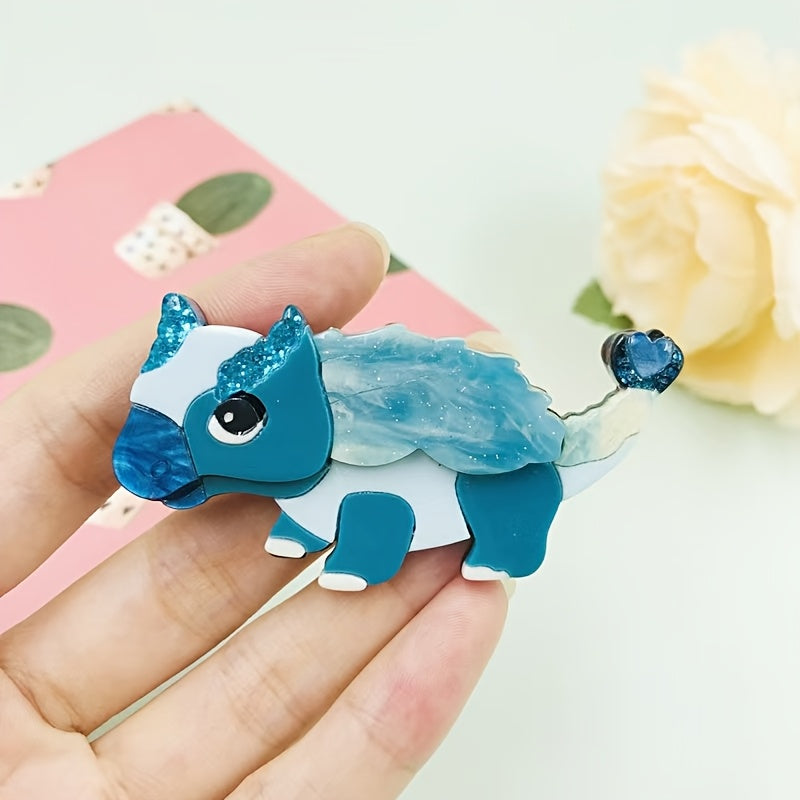 Akril Dinozavr Broshka Pin Karikatura Hayvonlar uslubi zargarlik buyumlari kurtka va sharf uchun