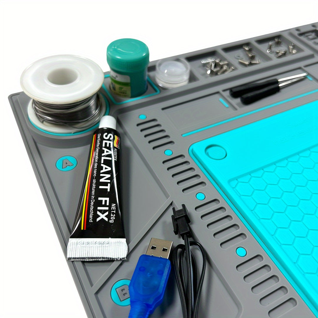 Большая термостойкая магнитная силиконовая ремонтная подложка для электроники и мобильных телефонов