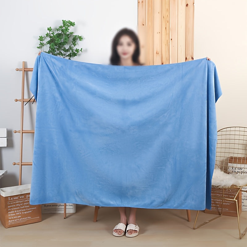 Large Microfiber Bath Towel 100x200cm High Absorbency Modern Style Home Spa